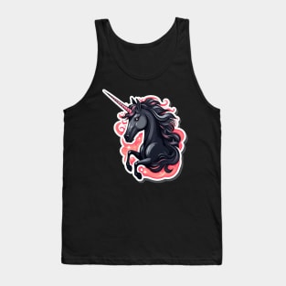 Beautiful black unicorn Tank Top